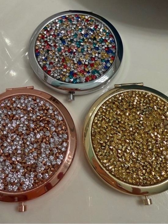 Accessories - Compact Mirrors and Choose One - Rose Gold, Gold & Multicolor